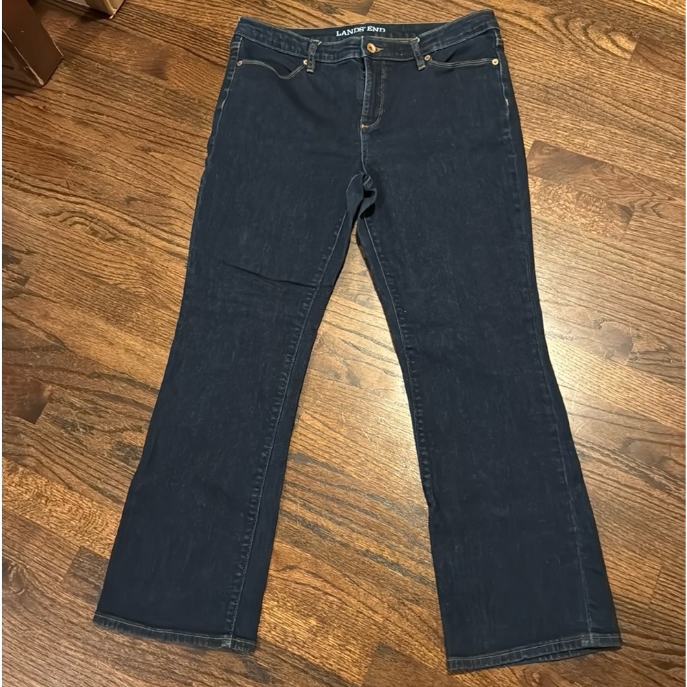 NWOT Lands’ End Fit 2 Bootcut Leg Navy jeans. 12 petite.